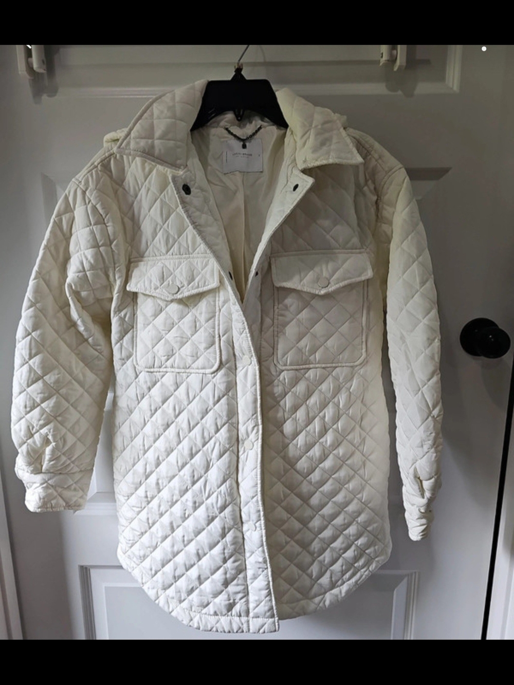 Lucky Brand Quilted Cream Utility Shacket